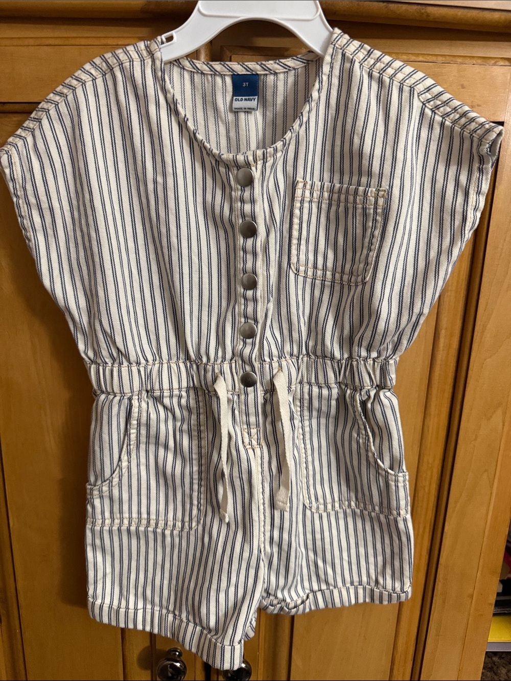 3T striped romper